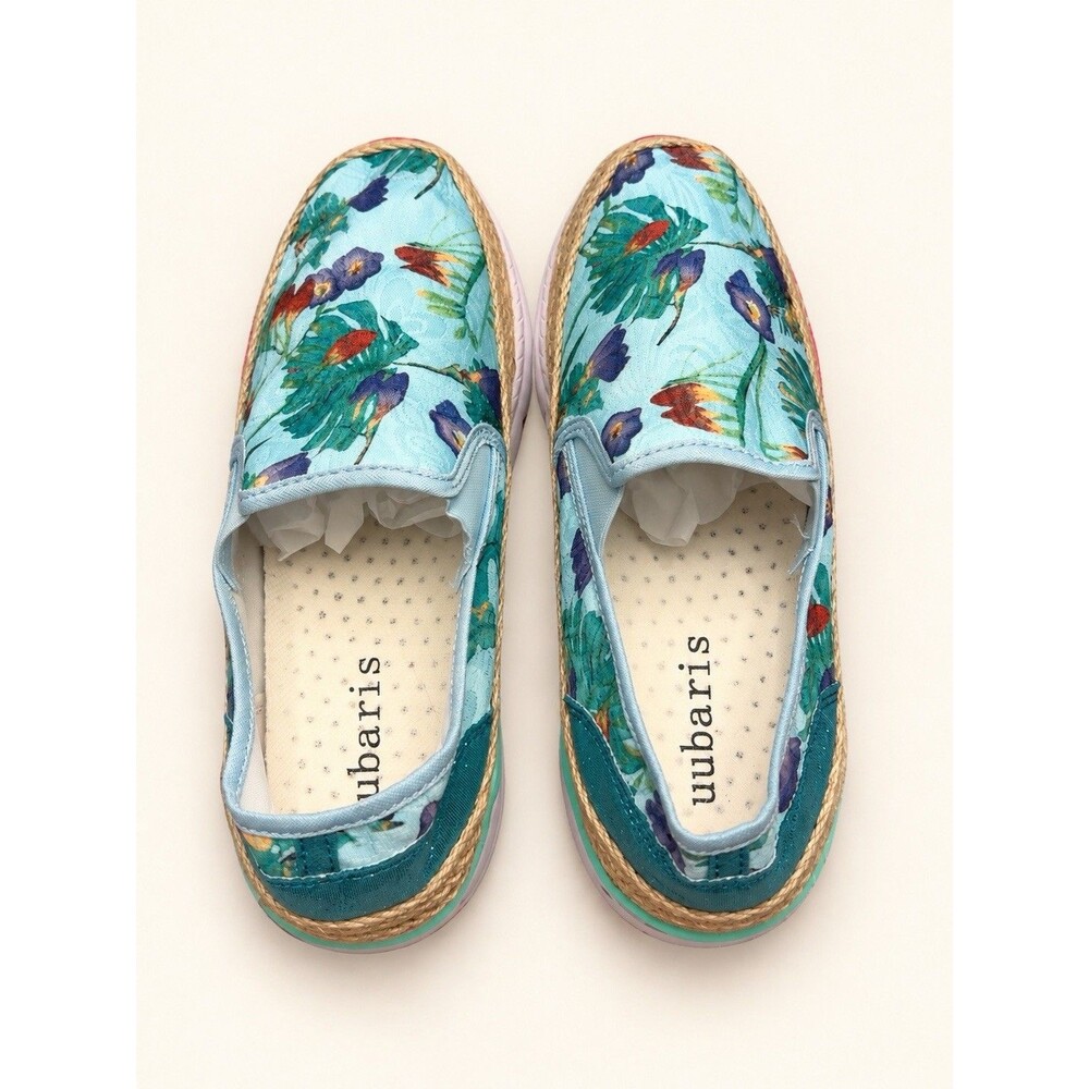 2-Pair Ubaris Floral Slip-On Espadrille Shoes – Women’s Size 8.5